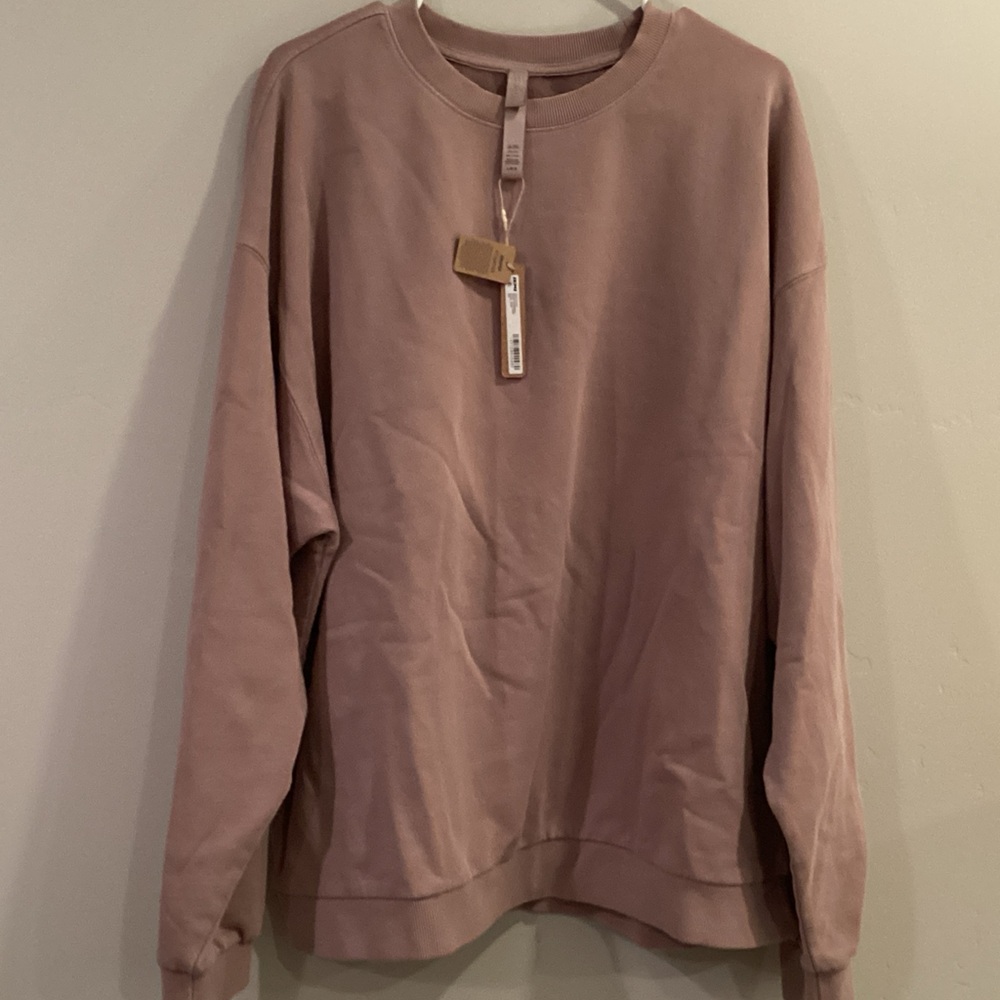 SKIMS Terry Fleece Crewneck Fawn
